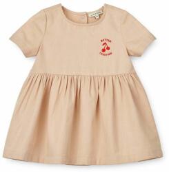 Liewood baba pamut ruha Livia Baby Dress piros, mini, harang alakú - piros 68
