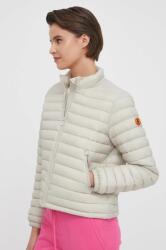 Save The Duck rövid kabát női, bézs, átmeneti - bézs XL - answear - 46 990 Ft