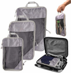 Inlea4Home Utazásszervezők a bőröndhöz 3 részes készlet - Szürke (IA-KX4350)