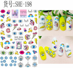  Körömmatrica - SHE-198 unikornis