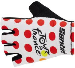 Santini Kerékpáros kesztyű rövid ujjal - TOUR DE FRANCE 2023 - fehér/piros - holokolo - 13 690 Ft
