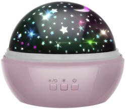 Izoxis Forgó csillagfényes prémium lámpa, pink