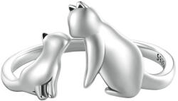 BeSpecial Inel argint reglabil cuplu pisica (IZT0247)