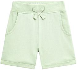 Guess Спортни къси панталони за мини момче в бледо зелено с бяло лого Guess на задния джоб