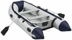  Juskys Felfújható csónak - szürke, alumínium padlóval és két ülőpaddal - 3, 20 m - mall