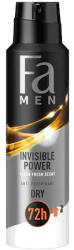 Fa Pachet: 2 x Deodorant spray anti-perspirant Fa Men Invisible Power cu parfum revigorant, Barbati, 150 ml (0709939523498)
