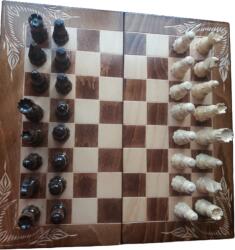 Magic Puzzle Box Kézzel faragott készített fa sakk készlet sakktábla doboz fa faragott sakkfigurák backgammon dáma társasjáték (_d48f6c4ef2)