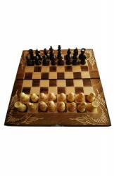 Magic Puzzle Box Kézzel készített fa sakkkészlet 25x25 sakktábla doboz fa sakkfigurák backgammon dáma társasjáték (_52958e757)