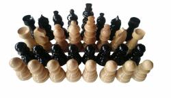 Magic Puzzle Box Új kézzel esztergált mogyoró fa sakkfigura készlet 9.5 cm hosszú a király fekete (_a8e3b8be3)