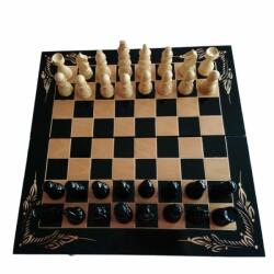 Magic Puzzle Box Kézzel készített fa sakkkészlet sakktábla doboz 44x44 fa sakkfigurák backgammon dáma fekete (_3d64015cb)