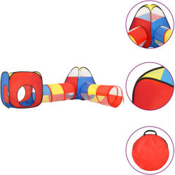  Cort de joacă pentru copii, multicolor, 190x264x90 cm (93676)