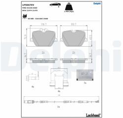 DELPHI set placute frana, frana disc DELPHI LP5067EV (LP5067EV)