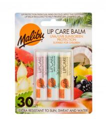 Malibu Lip Care SPF30 set cadou Balsam de buze 4 g Watermelon + Balsam de buze 4 g Mint + Balsam de buze 4 g Vanilla pentru femei