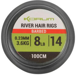 Korum Grappler Hair Rigs 100cm S 8 Szakállas Füles Monofil Előkötött Horog 6db (K0310166)