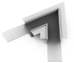 TOPMET VARIO30-05 sarokidom síkban forduló 60°-os (eloxált) LED profil Topmet (SL V4720020s)