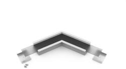 TOPMET VARIO30-07 sarokidom síkban forduló 120°-os (eloxált) LED profil Topmet (SL V4810020s)