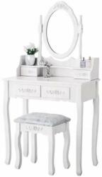 All 4 Home kozmetikai Fésülködőasztal tükörrel - fehér