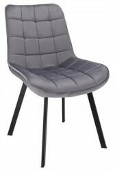 Jumi Konyha/nappali szék, Jumi, Adoro, bársony, fém, szürke, 52x62x85 cm (ART-SD-998513)
