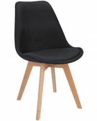 Jumi Konyha/nappali szék, szövet, fa, fekete, 49x55x82 cm, Egyéb (ART-CM-961159)