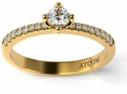 ATCOM Ugo modell sárga arany eljegyzési gyűrű (I-AU-G-UGO)