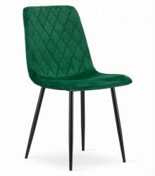 ARTOOL Konyha/nappali szék, Artool, Torino, bársony, fém, zöld és fekete (ART-3661_1)