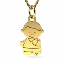 ATCOM Sárga arany nyaklánc gravírozott fiú modell (LP-AU-G-BAIETEL-GRAVAT)