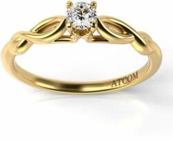 ATCOM Laurel modell sárga arany eljegyzési gyűrű (I-AU-G-LAUR)