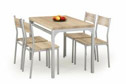 Halmar MALCOLM asztal + 4 szék szín: sonoma tölgyfa (V-CH-MALCOLM-ZESTAW-SONOMA)