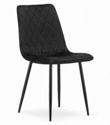 ARTOOL Konyha/nappali szék, Artool, Torino, bársony, fém, fekete, 44.5x5 (ART-3660_1)