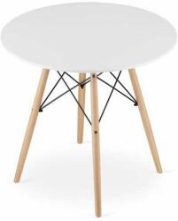 Artool Skandináv stílusú asztal, Artool, kerek, MDF és fa, fehér, 80x72 (ART-3322)