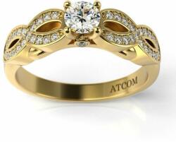 ATCOM Boris modell sárga arany eljegyzési gyűrű (I-AU-G-BORIS)