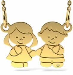 ATCOM Sárga arany nyaklánc Lány és fiú modell (LP-AU-G-FETITA-SI-BAIAT)