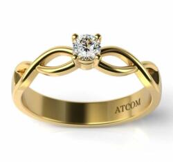 ATCOM Aeron modell sárga arany eljegyzési gyűrű (I-AU-G-AERON)