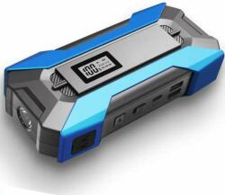  Hordozható többfunkciós autóindító, benzin/dízel motorhoz, kapacitás 37000mWh, 12V, 8/5 L, 17, 5X8, 2X4, 2 cm, fekete/kék