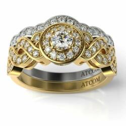 ATCOM Atkins sárga, arany és fehér eljegyzési gyűrű (I-AU-GA-ATKINS)