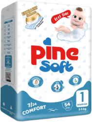 Pine Scutece pentru nou nascut Soft, 2-5 kg, 54 bucati, PINE