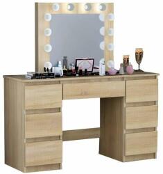 Artool Fésülködőasztal/smink, Artool, Vanessa, tölgy, tükörrel és LED-ek (ART-139014)