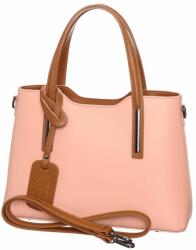  Púder-barna bőr női táska (BOR012-s, 5166)