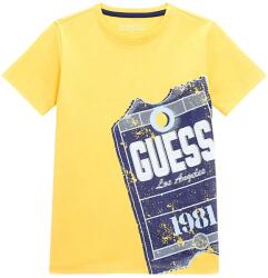 GUESS Тениска в жълто за момче с голяма щампа и надпис Guess