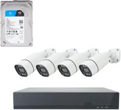 PNI Kit supraveghere video POE PNI House IPMAX POE 8, NVR cu 4 porturi POE, 4 camere cu IP 8MP, HDD 1TB inclus (PNI-POE8-1TB)