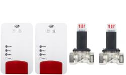 PNI Kit PNI Safe House Dual Gas 250 cu 2 senzori si 2 electrovalve 3/4 inch, 85dB, alb (PNI-SH250-2)
