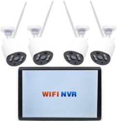PNI Kit supraveghere video PNI House WiFi680 - 4 camere Full HD Wi-Fi si monitor LCD 10 inch (PNI-WIFI680-S)