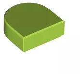 LEGO® 24246c34 - LEGO lime csempe félkör kiegészítéssel 1 x 1 méretű (24246c34)