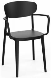 ROJAPLAST MARE műanyag kartámaszos kerti szék - fekete (551900)