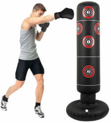  SOLFIT® Felfújható bokszzsák gyereknek és felnőtteknek is, otthoni bokszedzés, edzéshez, bokszoláshoz (1 db felfújható boxzsák) | AIRBOX