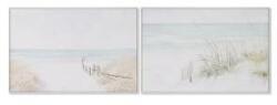 Home ESPRIT Tablou Home ESPRIT Plajă Mediterană 120 x 4 x 80 cm (2 Unități)