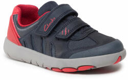 Clarks Сникърси Clarks Rex Play K 261619306 Navy/Red Leather (Rex Play K 261619306)