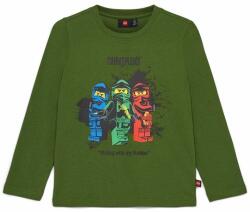 Lego gyerek pamut hosszú ujjú felső zöld, nyomott mintás - zöld 128 - answear - 9 990 Ft