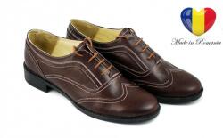 Rovi Design Oferta marimea 37- Pantofi dama maro casual din piele naturala Cod LP29M