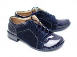 Rovi Design Pantofi dama piele naturala, casual bleumarin, Made in Romania DAMALACPINTB - ellegant